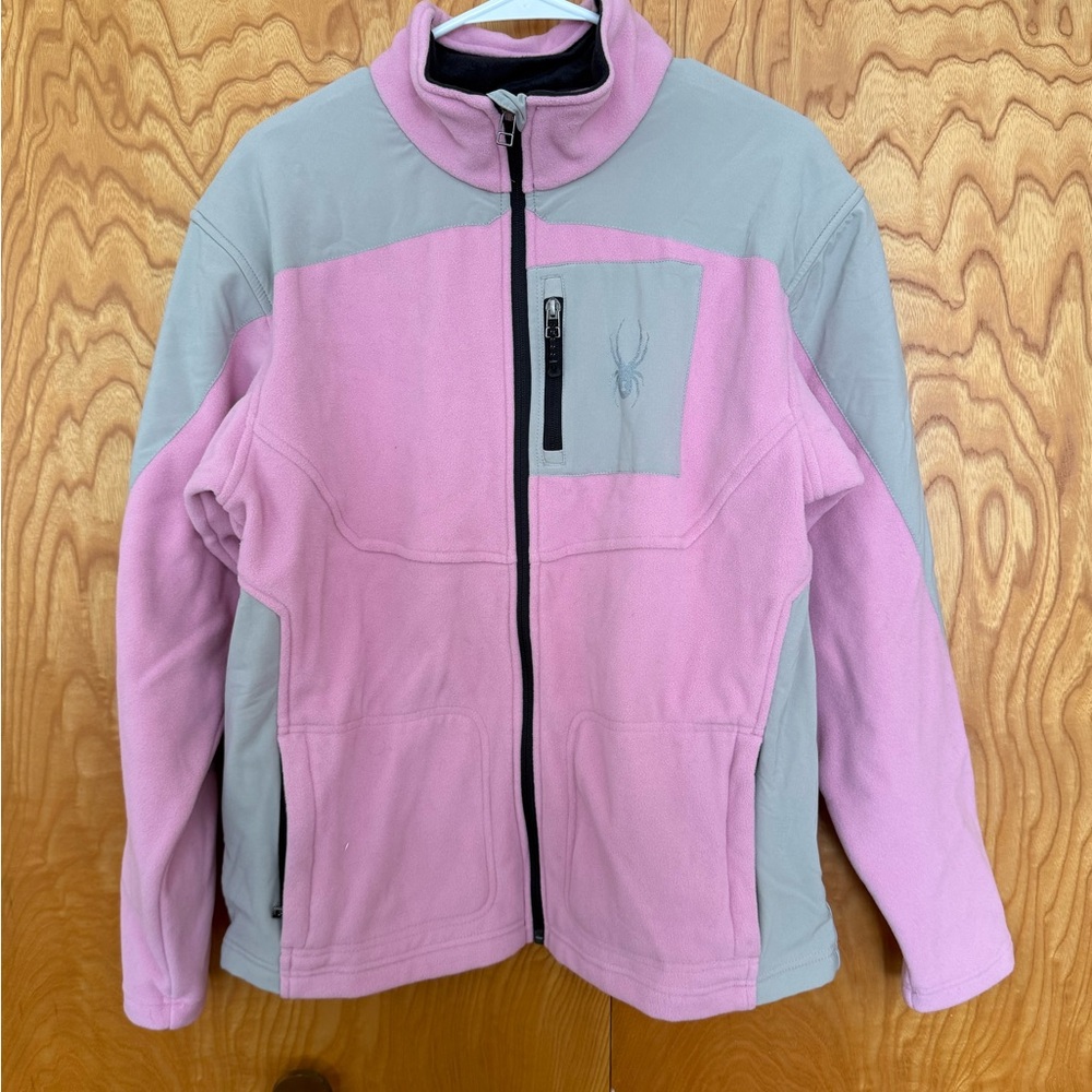 Spyder Pink and Black Kids Fleece Jacket